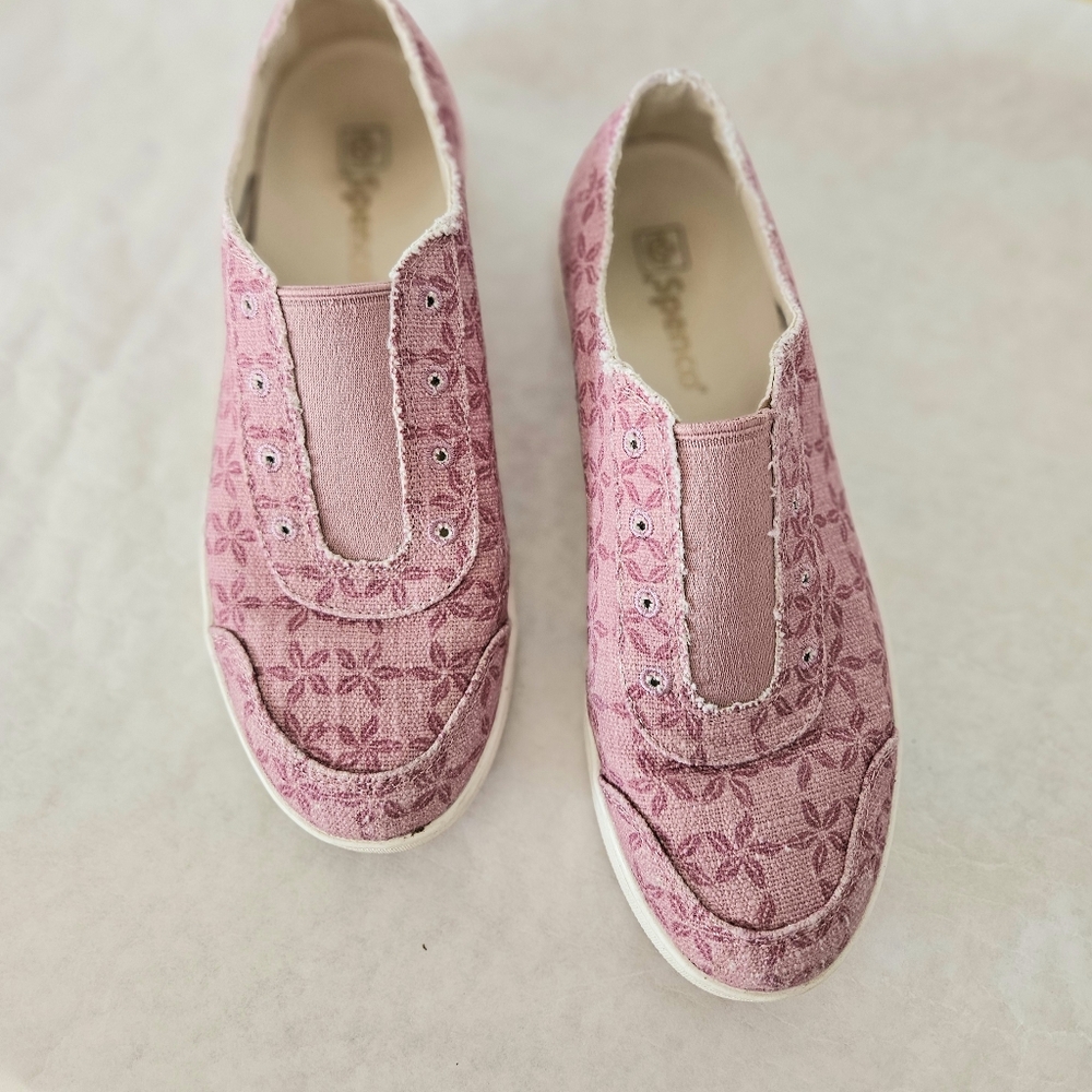 Spenco Slip-On Canvas Rose Pink Sneakers
